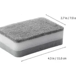 Outlet 10-pack Tvättbara rengöringssvampar för kök, badrum, disk, kastruller, stekpannor - Grå