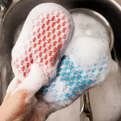 Online Xuigort 4-pack tvättbara svampar - Återanvändbara disktrasor - Antibakteriella mikrofibersvampar