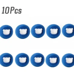 Clearance 10-pack tvättbollskit återanvändbar tvättmaskin hårborttagare boll rengöring ludd luddhår kläder hushållsprodukt blue