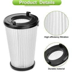 New 6-pack VAF-1 Filterersättning Passar Ergorapido Sladdlös Dammsugare EHVS2510AW VS3510AR, Del EL65522