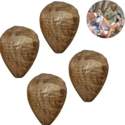 Outlet 4-pack Vattentäta Getingbo Attrapp Hängande Getingskrämmare Falskt Tyg Getingbo Giftfria Bi Attrapp Avskräckande för Hem och Trädgård Utomhus Brun