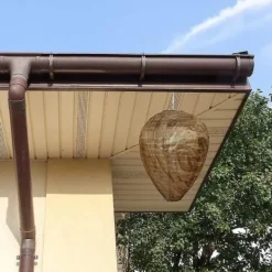 Outlet 4-pack Vattentäta Getingbo Attrapp Hängande Getingskrämmare Falskt Tyg Getingbo Giftfria Bi Attrapp Avskräckande för Hem och Trädgård Utomhus Brun