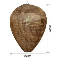Outlet 4-pack Vattentäta Getingbo Attrapp Hängande Getingskrämmare Falskt Tyg Getingbo Giftfria Bi Attrapp Avskräckande för Hem och Trädgård Utomhus Brun