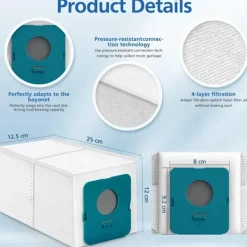 Best 8-pack VCA-ADB952 dammsugarpåsar kompatibla med Samsung Bespoke Jet Pro Extra/Complete Extra handdammsugare