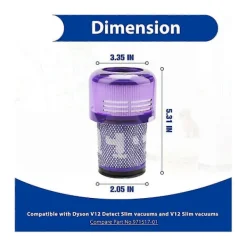 Clearance 4-pack V12-filterersättning för V12 Slim-dammsugare och V12 Detect Slim-dammsugare, artikelnummer 971517-01