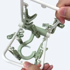 Sale 2-pack vindtäta klädstreck underkläder hängare resehängare hopfällbar hängare för strumpor underkläder och kläder