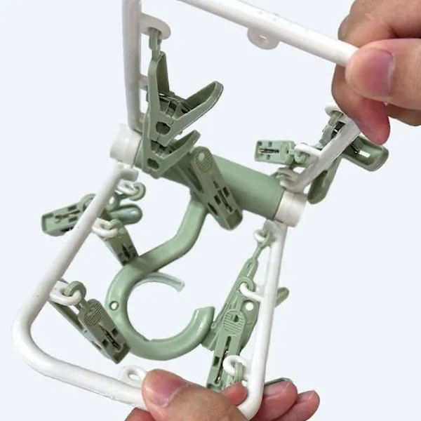 Sale 2-pack vindtäta klädstreck underkläder hängare resehängare hopfällbar hängare för strumpor underkläder och kläder