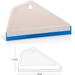 New 4-pack Vit Automatisk Hemkök Badrum Duschraka Handraka Fönster Torkare Spegel Torkare med Blå Silikon Vattenblad