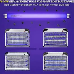 Sale 10-pack 10W Insektsdödarlampor, T8 F10W 33 cm Ersättningsrör för Elektriska Insektsdödare Inomhus