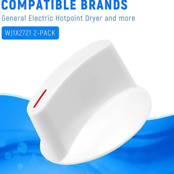 Hot 2-pack WH1X2721 Torktumlarknapp, ersättning för Hotpoint GE torktumlardelar, ersätter AP2044893 123C79