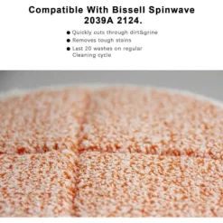 New DAO Paket med 6 ersättningspads 2124 2039a 2307 23157 20391 20399 kompatibla med Bissell Spinwave hård golvrengörare (Orange) db