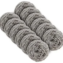 Best Paket med 12 Rostfria Skrapsvampar, Skrubbsvampar