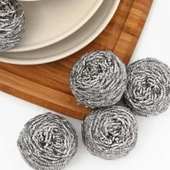 Best Paket med 12 Rostfria Skrapsvampar, Skrubbsvampar