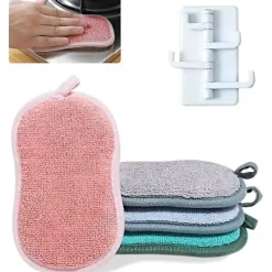 Paket med Tvättsvampar för Diskmaskin, Miljövänliga Mikrofiber Skrubbsvampar, Skrapande Antibakteriella Pads för Rengöring av Bestick, Kastruller, Grytor, Glas, etc | Fyndiq