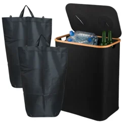 Clearance Northix Pantbehållare för återvinning av flaskor, 2 sektioner, 60–100 flaskor