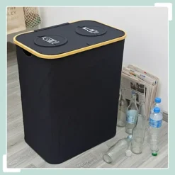 Clearance Northix Pantbehållare för återvinning av flaskor, 2 sektioner, 60–100 flaskor