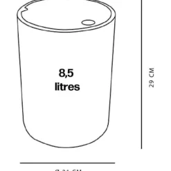 Clearance TODAY Papperskorgen i badrummet - IDAG - ANVÄNDNING - 8,5 L - Ø 21 xx H 29 cm - Polypropen - Grön