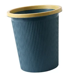 Outlet Papperskorgen Plast Utsökt Modern sopbehållare för badrum Kök Vardagsrum Stor Mörkblå