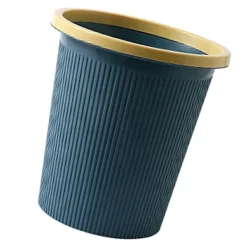 Outlet Papperskorgen Plast Utsökt Modern sopbehållare för badrum Kök Vardagsrum Stor Mörkblå