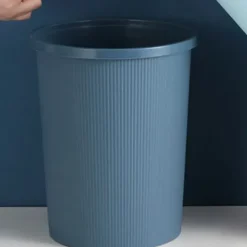 Outlet Papperskorgen Plast Utsökt Modern sopbehållare för badrum Kök Vardagsrum Stor Mörkblå