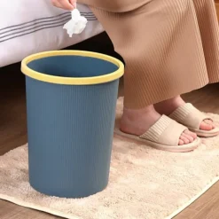 Outlet Papperskorgen Plast Utsökt Modern sopbehållare för badrum Kök Vardagsrum Stor Mörkblå