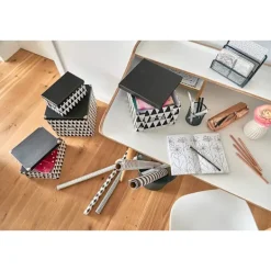 Hot EDO MART Papperskorgen, rund, vit