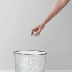 Hot EDO MART Papperskorgen, rund, vit