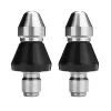 Discount 2PCS Avloppsrengöringsverktyg Högtrycksmunstycke, Rostfritt Avloppsmunstycke, Avloppsmunstyckssats för