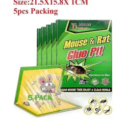 Clearance 5/10pcs Mouse Board Sticky Mice Glue Trap High Effective Rodent Rat Bugs Catcher Pest Control 5pcs