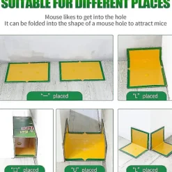 Clearance 5/10pcs Mouse Board Sticky Mice Glue Trap High Effective Rodent Rat Bugs Catcher Pest Control 5pcs