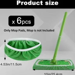 Discount pcs återanvändbara mikrofibermoppdynor för Swiffer Sweeper Mop, torra moppdukar och våta moppdukar för att moppa golv