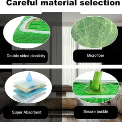 Discount pcs återanvändbara mikrofibermoppdynor för Swiffer Sweeper Mop, torra moppdukar och våta moppdukar för att moppa golv