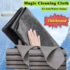 Online 5PCS Tjockare magisk rengöringsduk utan vattenmärke Glasduk Återanvändbar Fönster Glas Rengöringsduk trasa Kökshandduk