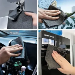 Online 5PCS Tjockare magisk rengöringsduk utan vattenmärke Glasduk Återanvändbar Fönster Glas Rengöringsduk trasa Kökshandduk