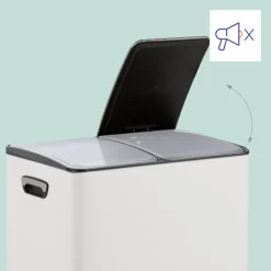 New Northix Pedalbehållare med dubbla fack, 2x 30L kapacitet