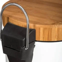 Pedalhink, Bambu / Metall, 3 L - Vit Vit
