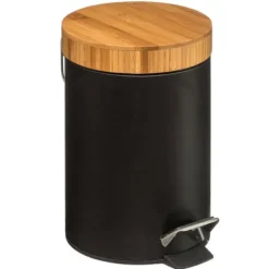 New Northix Pedalhink, Bambu / Metall, 3 L - Svart