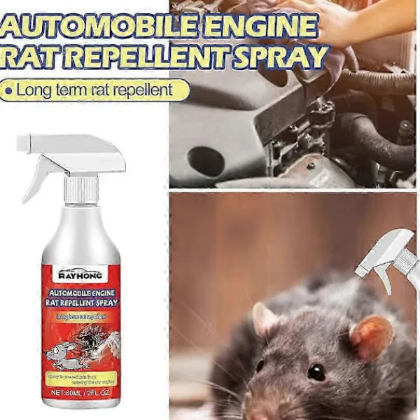 Clearance Pepparmyntsolja för råttor och bilmotorer, råttförebyggande spray, försvarsspray för hem och bilmotor