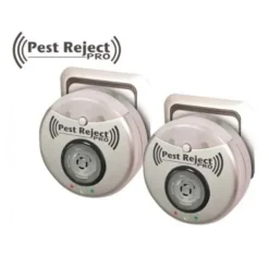 Clearance ECLshop Pest Reject Pro 2-pack - Skadedjurs- och insektsmedel - Med elektromagnetisk och ultraljudsteknik för att skrämma bort gnagare Gray