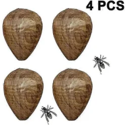 New Pieces Vattentät Getingbo Lockbete Hängande Hornet Getingavskräckare Falskt Tyg Getingbo Giftfri Bi Lockbete Avskräckare för Hem Trädgård Utomhus Brun | Fyndiq