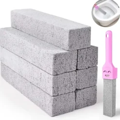 New Pimpsten för Toalett, 8 Stycken, Smiley Toalettborste Set, Rengöring Toalett, Rosa Rengöringssten med