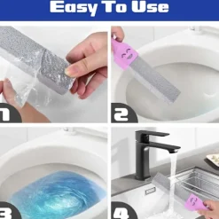 New Pimpsten för Toalett, 8 Stycken, Smiley Toalettborste Set, Rengöring Toalett, Rosa Rengöringssten med