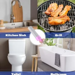 New Pimpsten för Toalett, 8 Stycken, Smiley Toalettborste Set, Rengöring Toalett, Rosa Rengöringssten med