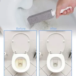 Pimpsten rengöringssten för toalett, 4-pack med extra långt ergonomiskt handtag, toalettstensrengöringsverktyg, hårt vatten fläckborttagare