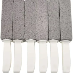 Pimpsten Toalettborste med Handtag för Toalettrengöring Borttagning av Hårda Vattenringar 6-pack