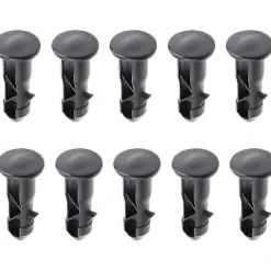 Best {PL}65 x 18 mm Förpackning med 10 Svarta Plastgångjärnstappar för Soptunnelock för 240 l Hushålls- och Kommersiella Soptunnor