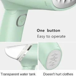 Outlet Plaggstekare, 1000W 100ML Bärbar Strykjärn Vertikal Handhållen Plaggstekare, 30s Snabb Uppvärmning, Ångdesinfektionsmedel för Hem och Resor Sanering Anti-Bakteriell | Fyndiq