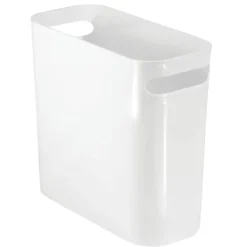 New Plast liten papperskorg Avfallskorg Smal vit