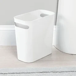 New Plast liten papperskorg Avfallskorg Smal vit