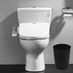 Outlet Plast liten papperskorg, sopkorg för badrum, tvättstuga, kök, kontor, barnrum, sovsalar, (svart, 1,8 gallon)